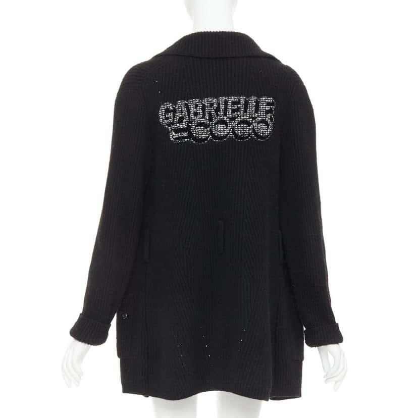 Chanel Gabrielle Coco cardigan Black Cashmere Fair condition - Front View