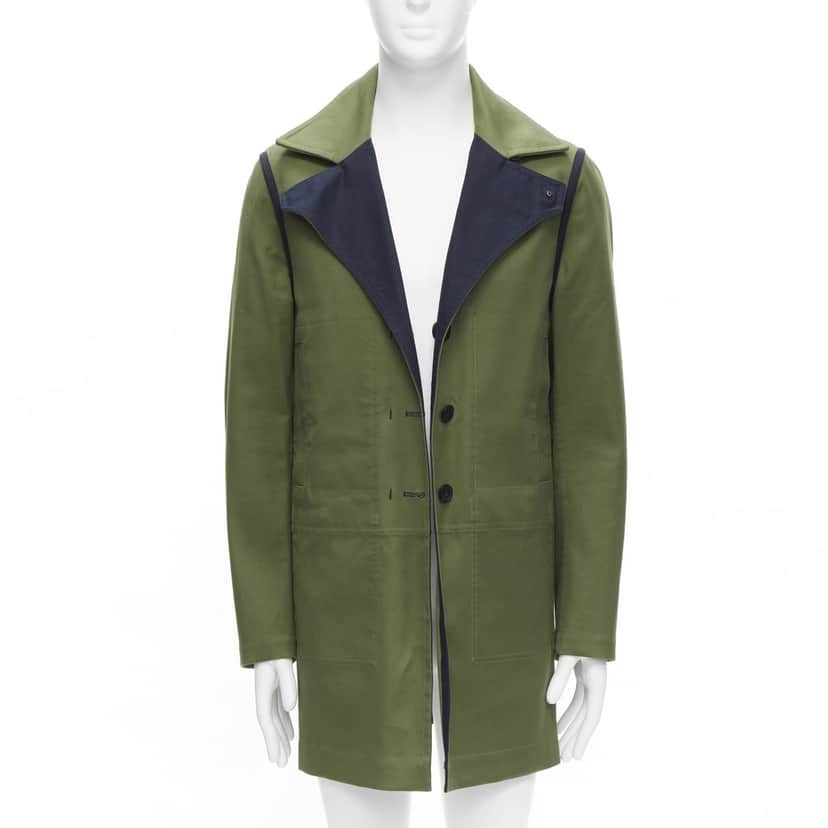 VALENTINO GARAVANI Green Cotton Coat Green Cotton Very good condition - Front View