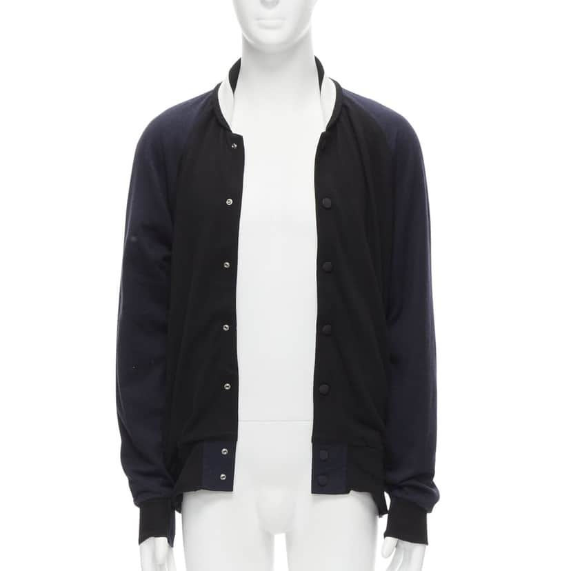 Sacai Navy Bomber Jacket Navy Cotton Never worn - Front View