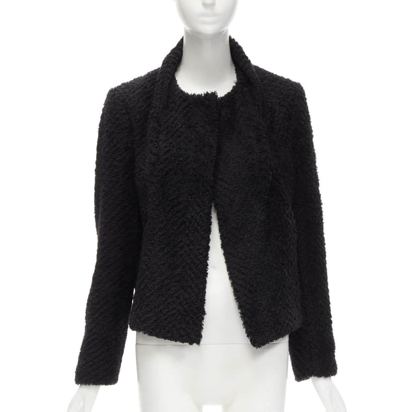 Isabel Marant Wool Stand Collar Jacket Black Wool Never worn - Front View