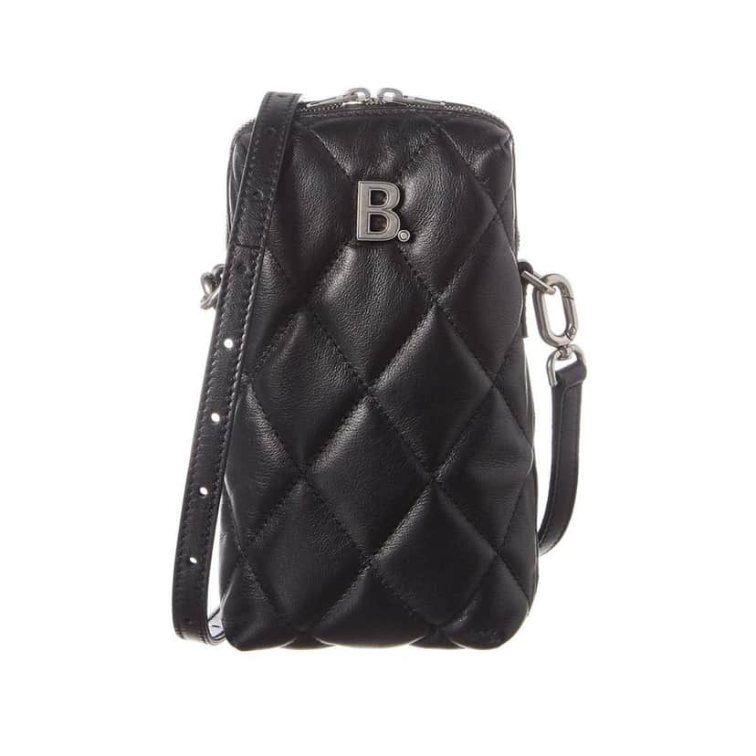Balenciaga Balenciaga Touch Black Nappa Leather Quilted Puffy Bag Black Leather Never worn - Front View