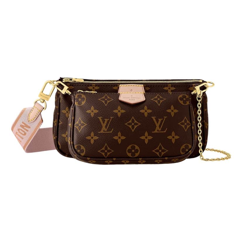 Louis Vuitton Louis Vuitton Multi Pochette Accessoires Classic Monogram Crossbody Light Pink Pink Canvas Good condition - Front View