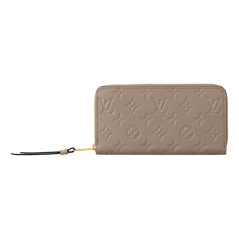 Louis Vuitton Louis Vuitton Zippy Empreinte Embossed Leather Wallet in Turtledove Gray Grey Leather Good condition - Front View