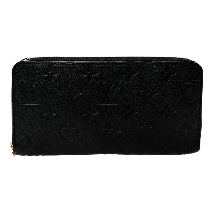 Louis Vuitton Louis Vuitton Zippy Empreinte Embossed Leather Wallet in Noir Black Black Leather Good condition - Front View