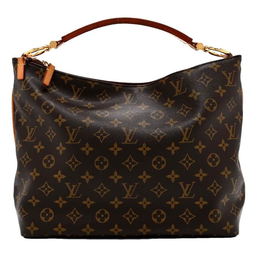 Louis Vuitton Louis Vuitton Sully Handbag in Monogram Canvas Brown Leather Good condition - Front View