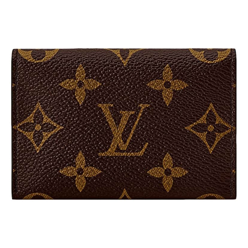 Louis Vuitton Louis Vuitton Monogram Slim Card Holder Wallet Blue and Silver Brown Canvas Good condition - Front View