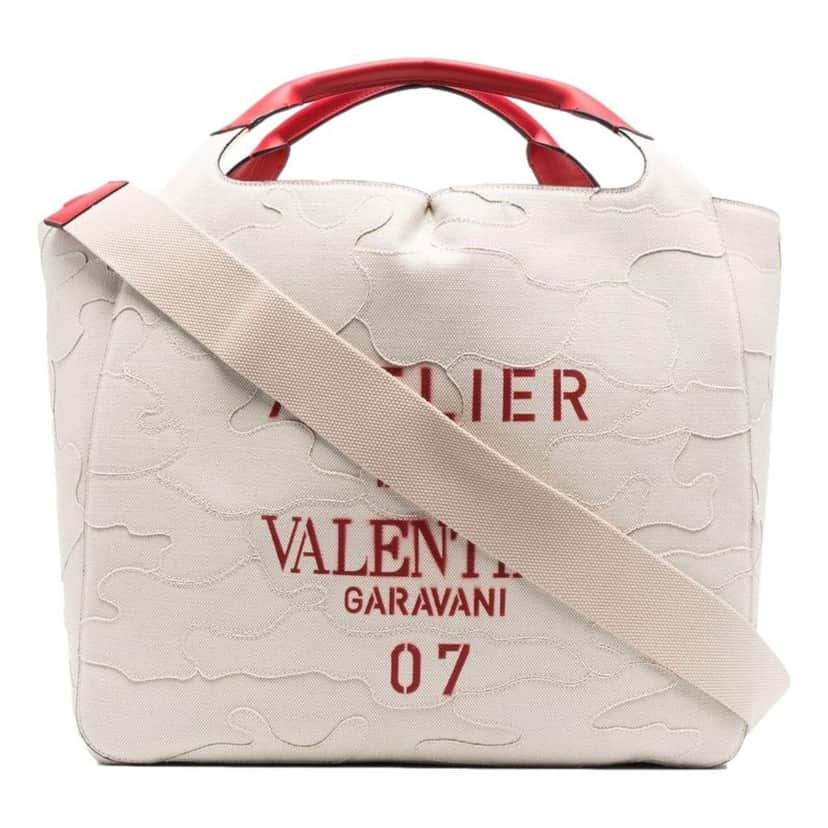 Valentino Garavani Valentino Garavani Sac Atelier 07 Edition Natural Tote Bag Beige Leather Never worn - Front View