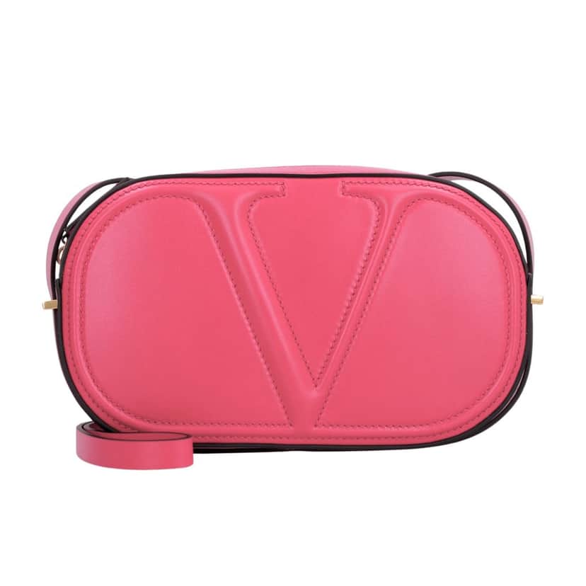Valentino Garavani Valentino Garavani VLogo Walk Crossbody Bag Pink Calf Leather Medium Pink Leather Never worn - Front View