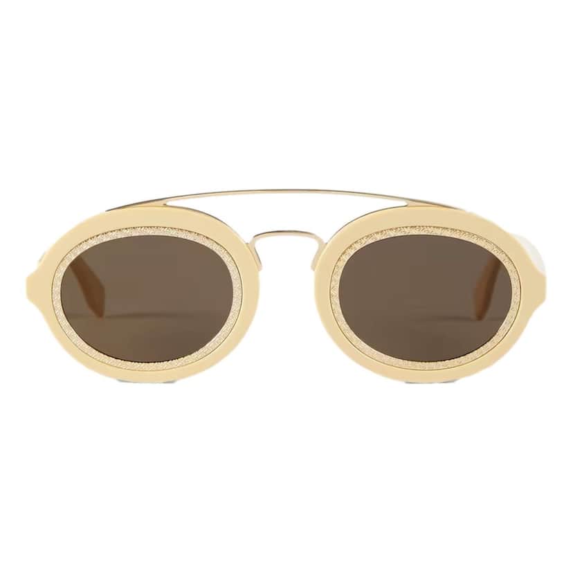 Fendi Fendi FF Men's Sunglasses Cream FOL548 Beige Never worn - Front View