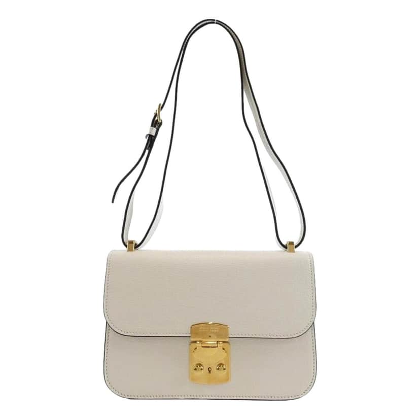 Miu Miu Miu Miu Madras White Leather Crossbody Bag White Leather Never worn - Front View