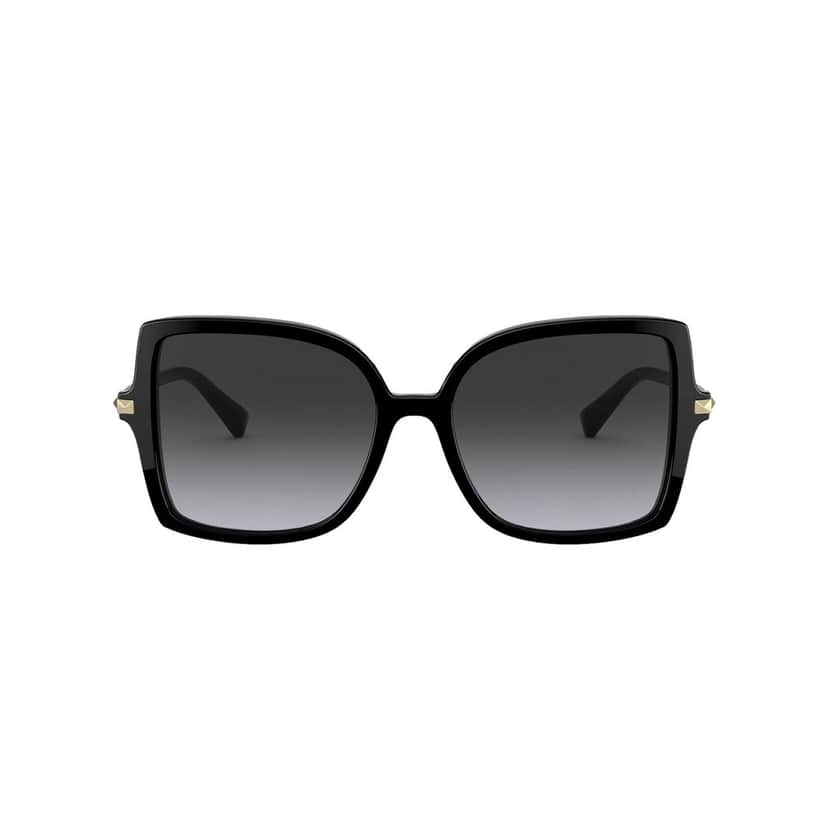 Valentino Garavani Valentino Garavani Black Studded Acetate and Titanium Sunglasses Size 56 Black Never worn - Front View