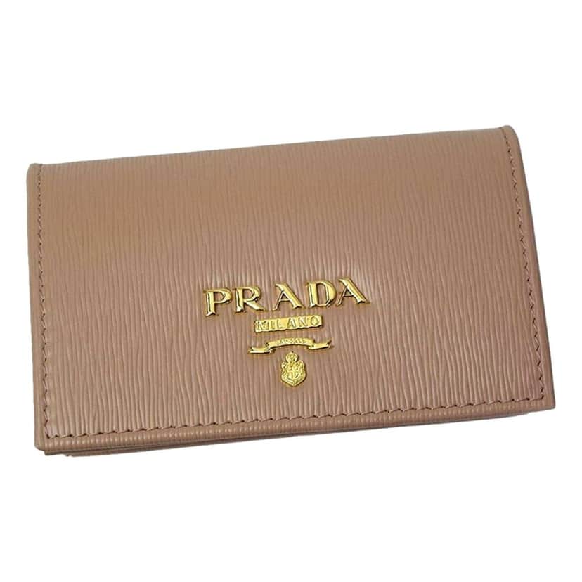 Prada Prada Vitello Move Mini Cardholder Wallet Cipria Beige Leather Beige Leather Never worn - Front View
