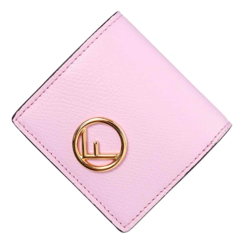 Fendi Fendi Calf Leather F logo Lavanda Pink Leather Coin Pink Leather Never worn - Front View