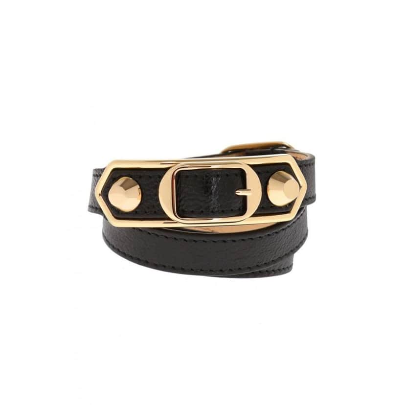 Balenciaga Balenciaga Arena Wrap Bracelet Blue Nuit Shiny Leather Medium Navy Leather Never worn - Front View