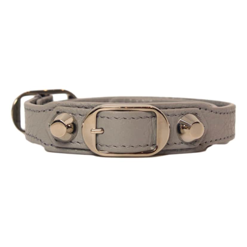 Balenciaga Balenciaga Arena Grey Lambskin Leather Wrap Bracelet Other Leather Never worn - Front View