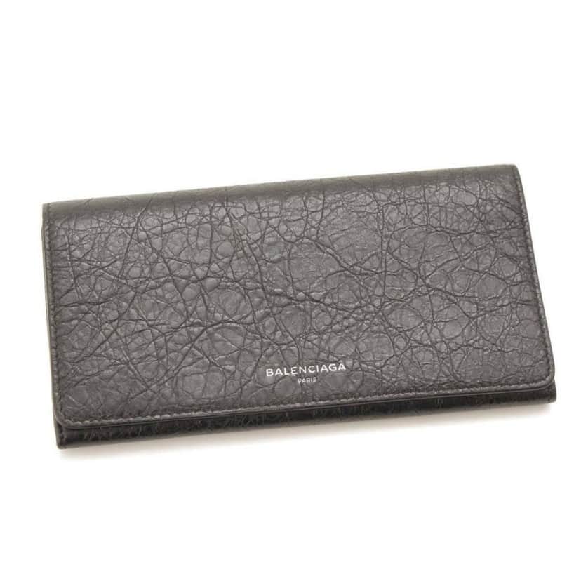 Balenciaga Balenciaga Antracite Grey Arena Leather Long Wallet Other Leather Never worn - Front View
