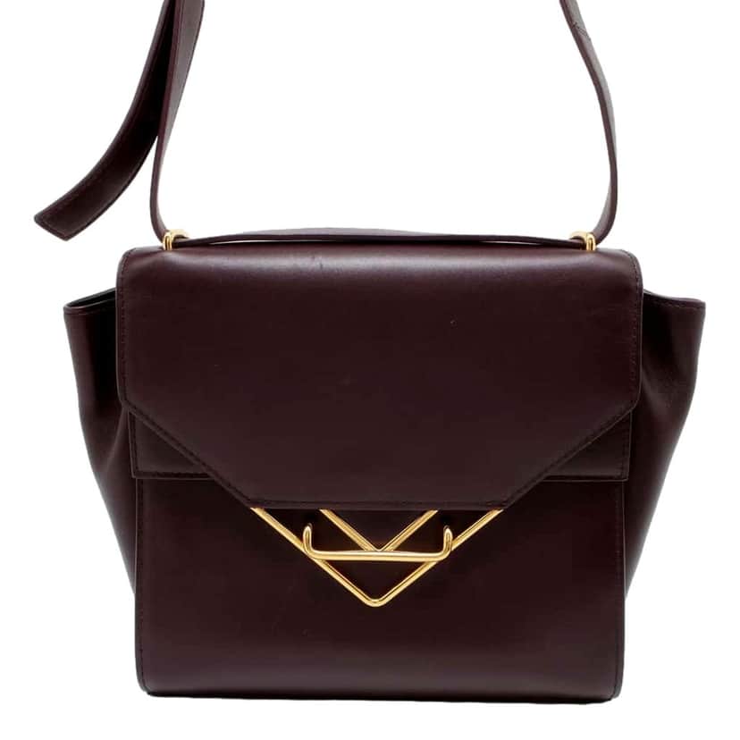 Bottega Veneta Bottega Veneta The Clip Grape Purple Calfskin Leather Shoulder Crossbody Bag Purple Leather Never worn - Front View