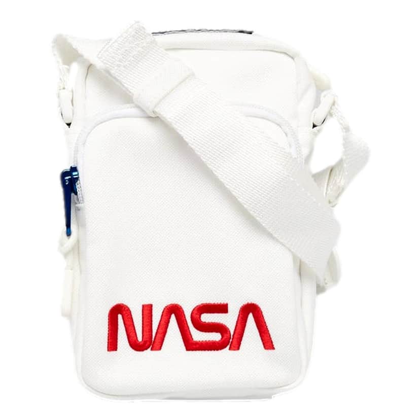 Balenciaga Balenciaga Nasa Logo Phone Holder Crossbody Bag White Recycled Nylon White Leather Never worn - Front View