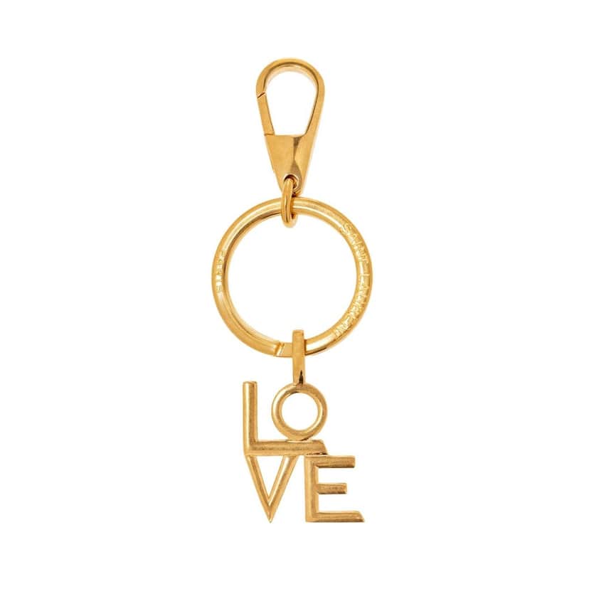 Saint Laurent Saint Laurent Love Brass Keyring 670425 Gold Never worn - Front View