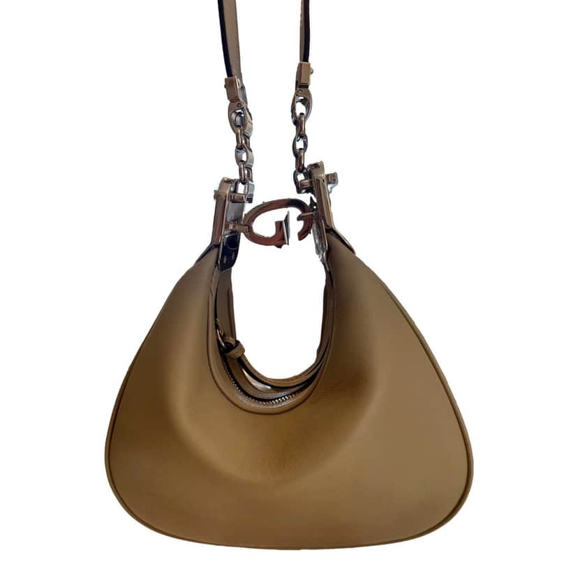 Gucci Gucci Attaché Small Shoulder Bag Beige Leather Beige Leather Never worn - Front View