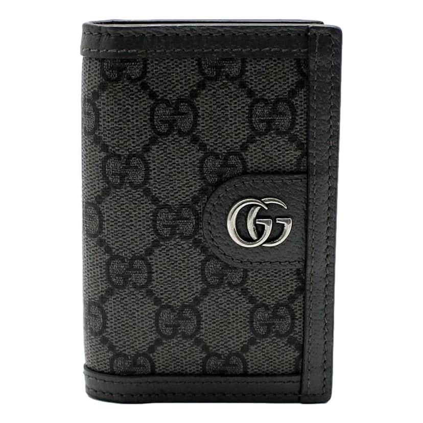 Gucci Gucci Ophidia Silver Gray Supreme Bifold Card Case Wallet Other Canvas Never worn - Front View