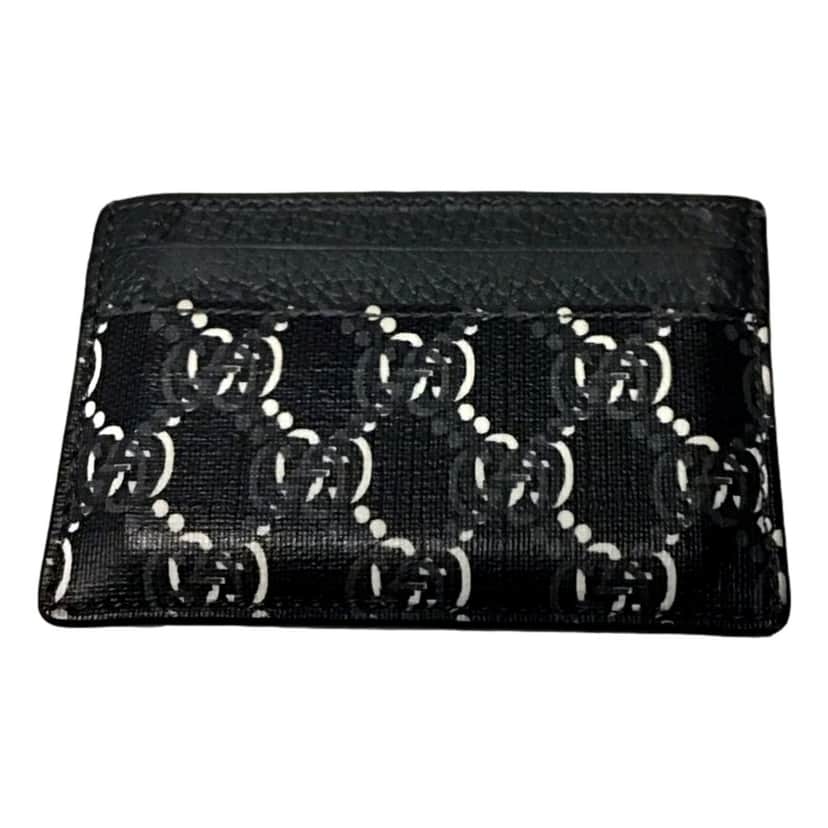 Gucci Gucci GG Shadow Black White Card Holder Wallet Black Leather Never worn - Front View