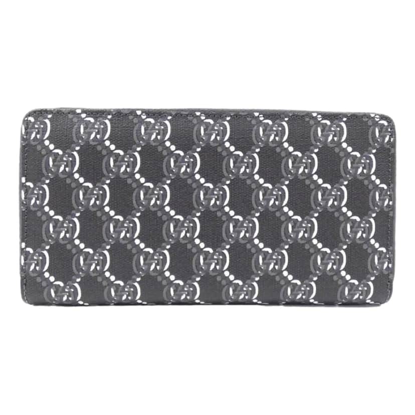 Gucci Gucci GG Shadow Black White Continental Zip Around Wallet Black Leather Never worn - Front View