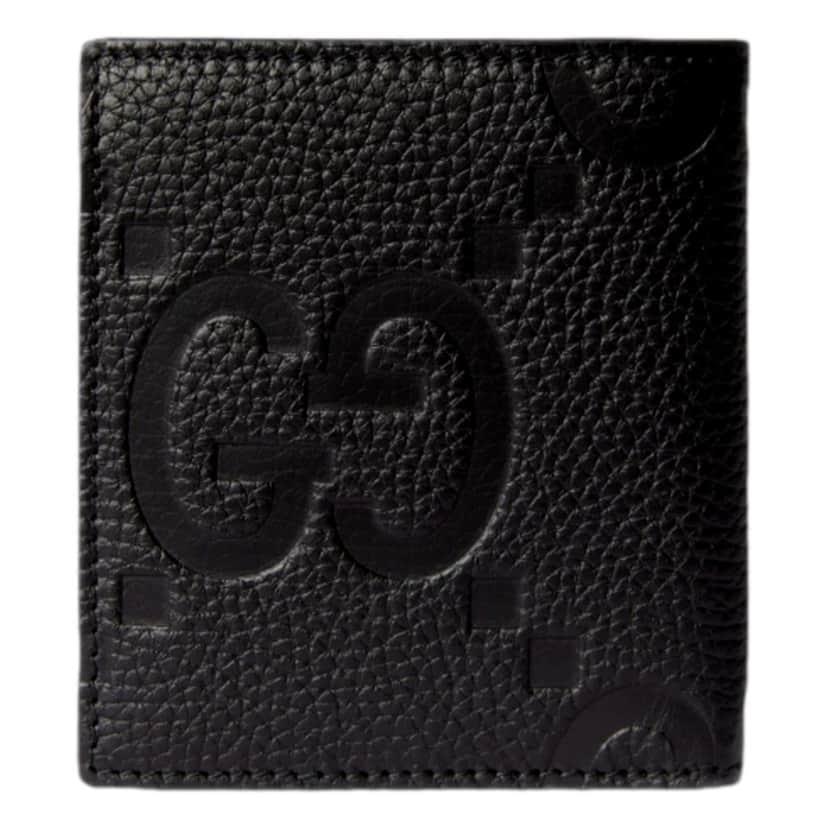 Gucci Gucci GG Embossed Black Leather Bifold Wallet Black Leather Good condition - Front View