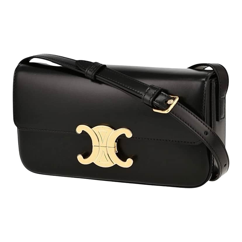 Celine Celine Triomphe Black Leather Never worn, with tag - Front View