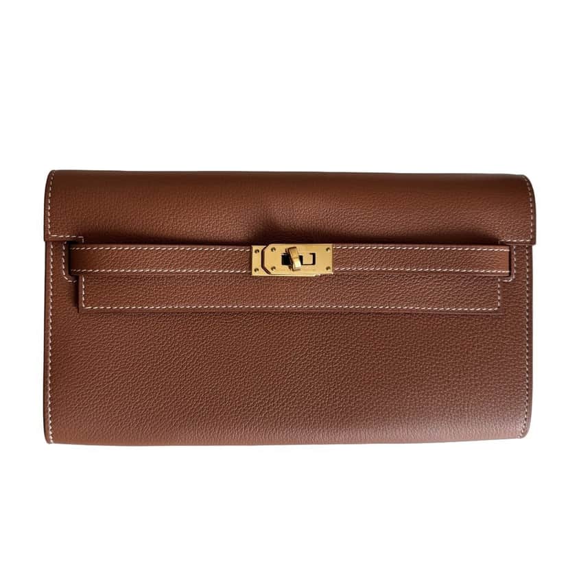 Hermès Kelly to go Brown Leather Never worn, with tag - Front View