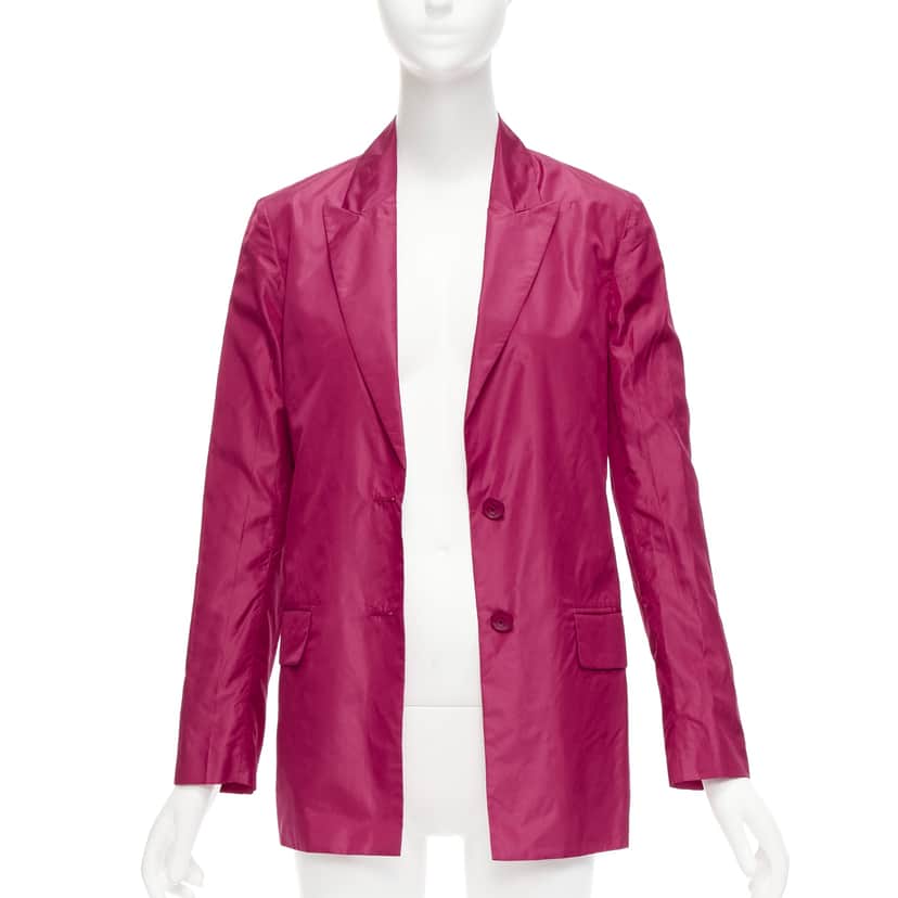 Valentino Garavani Pink Silk Cinched Blazer Purple Silk Very good condition - Front View