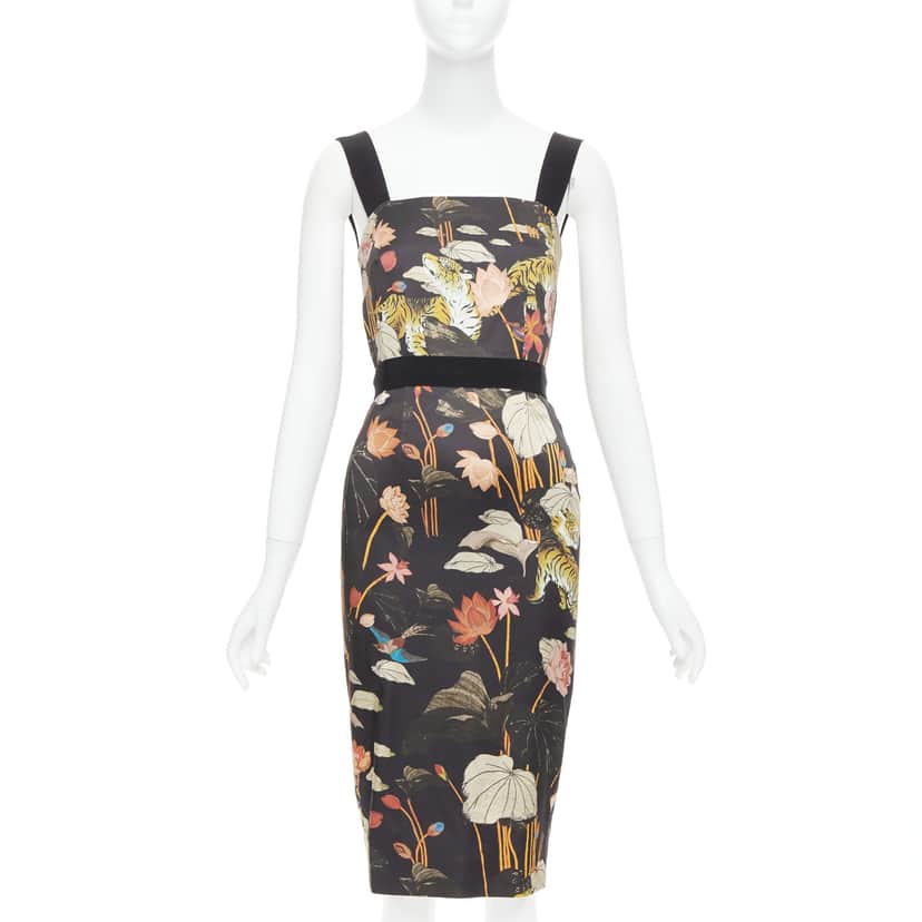 Etro Tiger Print Dress Black Very good condition - Front View