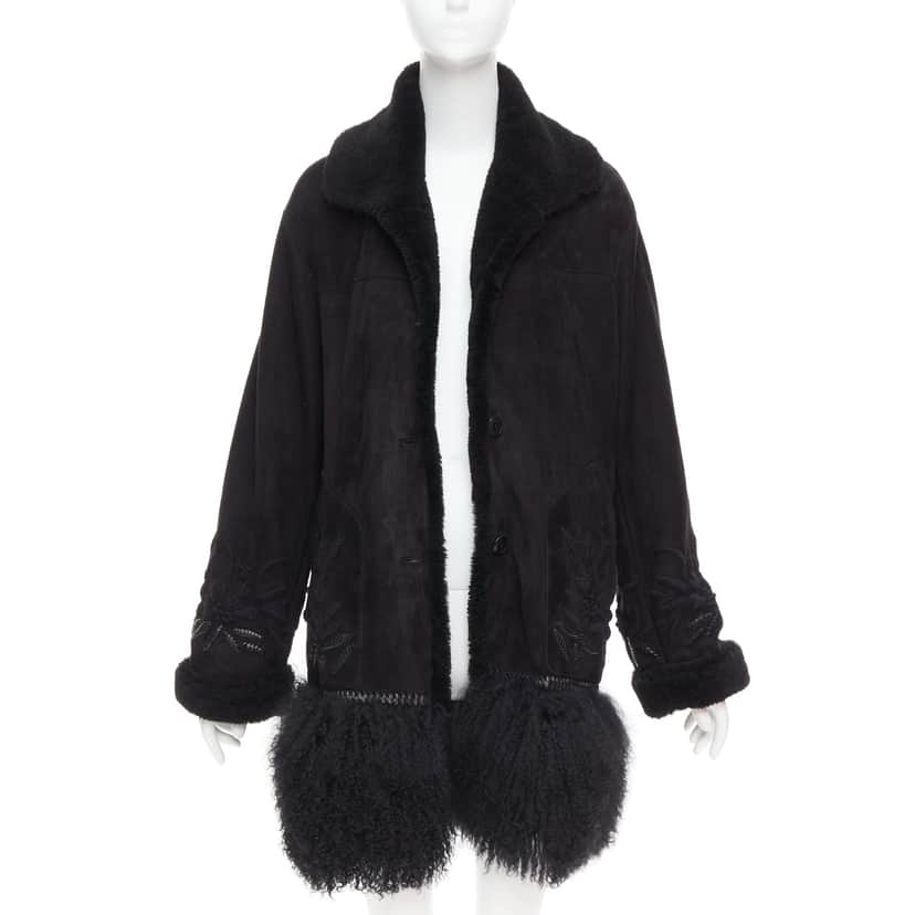 Ermanno Scervino D450D711LRSHMNFP Black Fur Very good condition - Front View