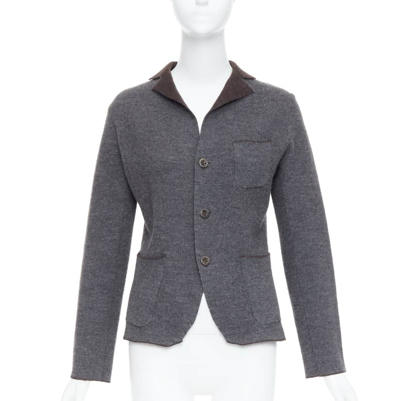 45RPM Double Faced Blazer Grey Wool Very good condition - Front View
