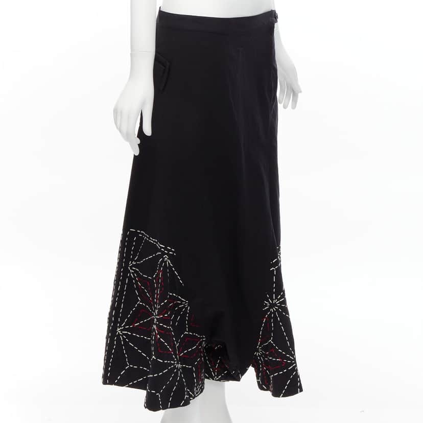 Yohji Yamamoto Stitched Harem Pants Black Very good condition - Front View
