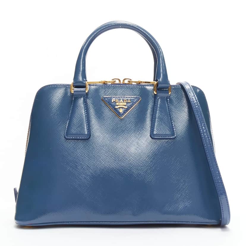 Prada Promenade Blue Leather Very good condition - Front View