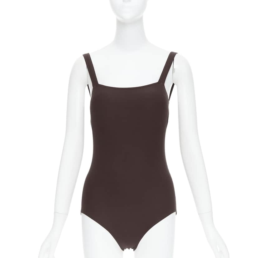 Hermès Brown Twill Bodysuit Brown Polyamide Very good condition - Front View