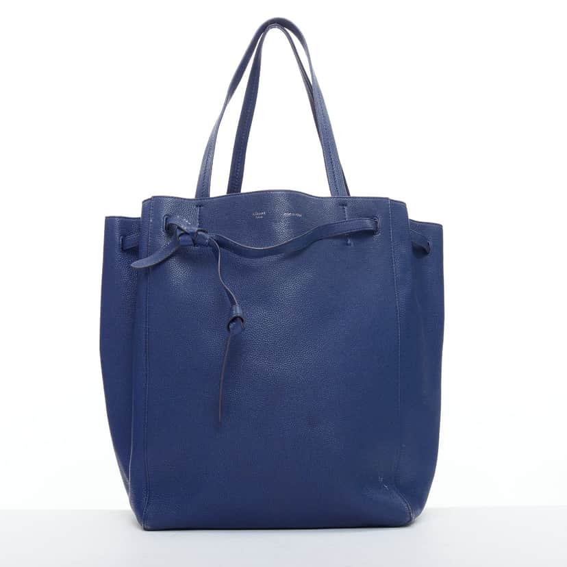 Celine Cabas Phantom Blue Leather Fair condition - Front View