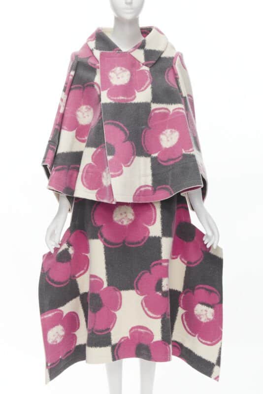 Comme Des Garcons Flat Packed Set Pink Wool Never worn - Front View