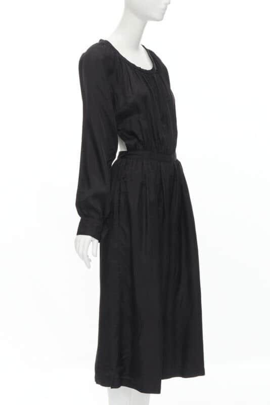 Comme Des Garcons Rayon Wide Jumpsuit Black Polyester Never worn - Front View