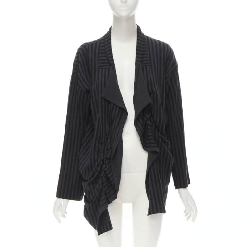 Comme Des Garcons Striped Wool Jacket Grey Wool Never worn - Front View