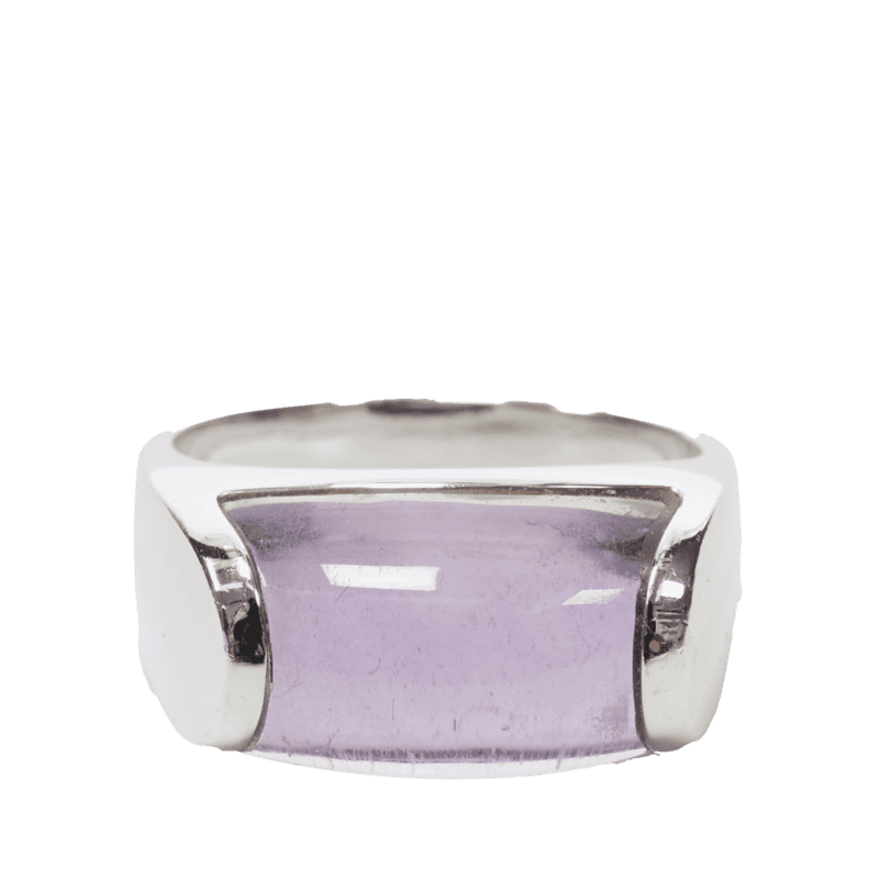 Bvlgari Amethyst Stone Ring Silver Silver Good condition - Front View
