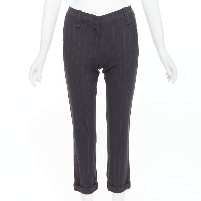 Brunello Cucinelli Twill Tapered Pants Grey Wool Very good condition - Front View