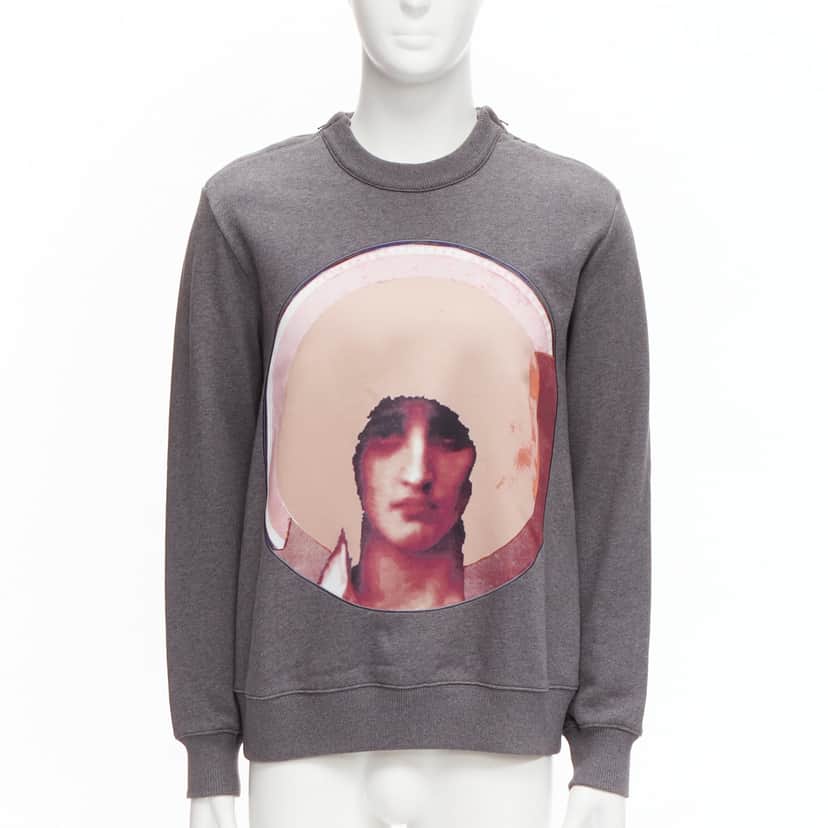 Givenchy Madonna Print Sweater Grey Cotton Never worn - Front View