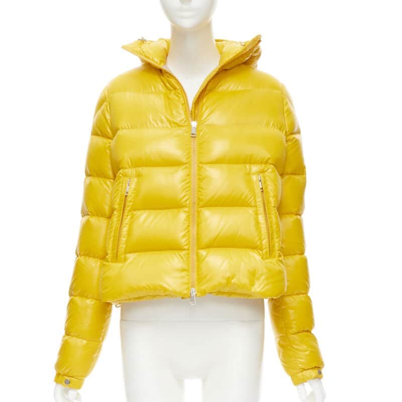 Moncler Yellow Goose Down Puffer Yellow Never worn - Front View