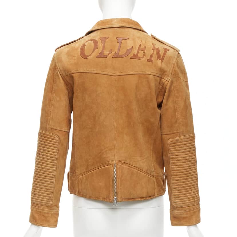 Golden Goose Distressed Suede Jacket Brown Leather Very good condition - Front View