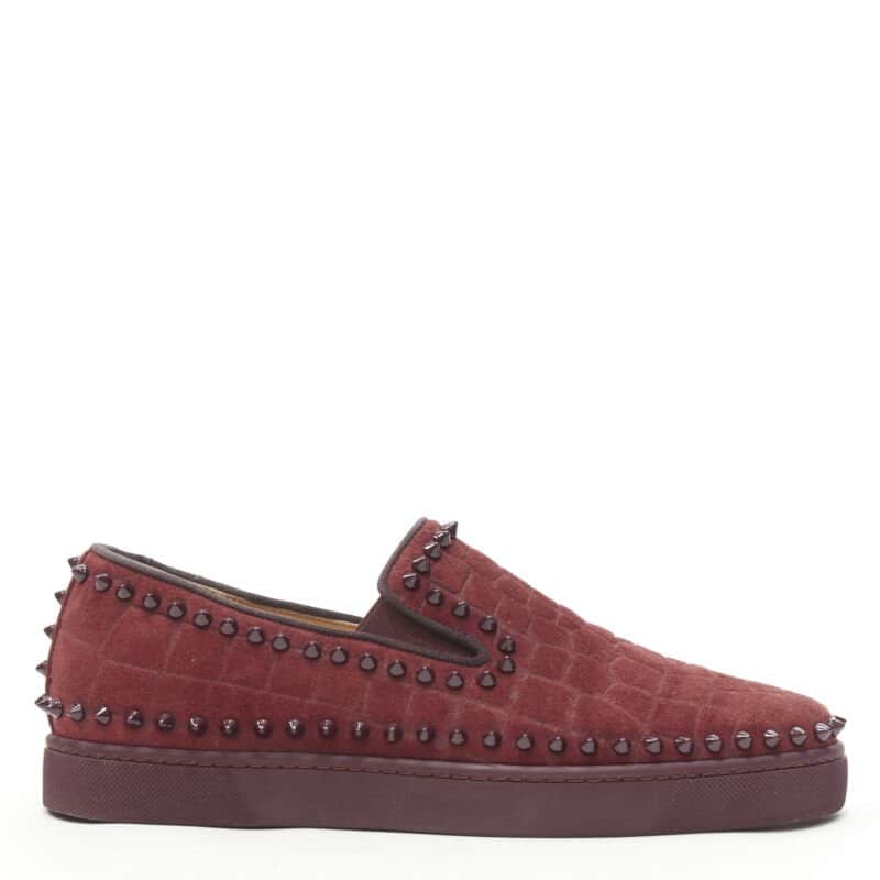 Christian Louboutin Air Sole Sneakers Red Suede Very good condition - Front View