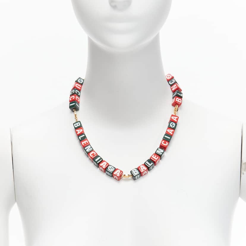 Gucci Hacker Cube Necklace Red Plastic Never worn, with tag - Front View