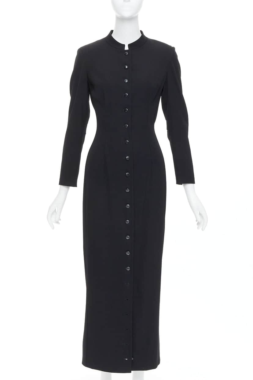 Dolce & Gabbana Wool Blend Dress Black Wool Good condition - Front View