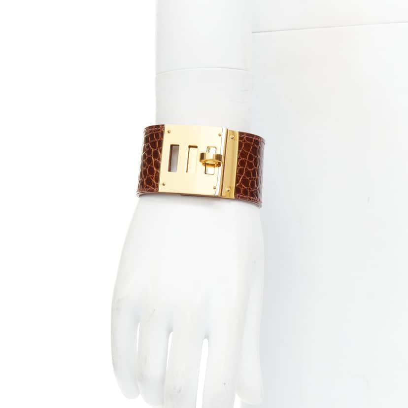 Hermès Kelly Dog Brown Leather Very good condition - Front View